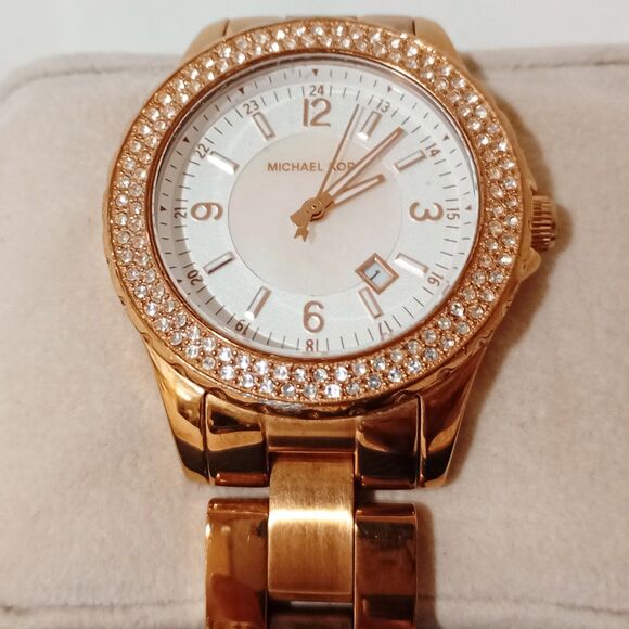 Michael Kors Madison Glitz Watch Rose Gold - Picture 1 of 5